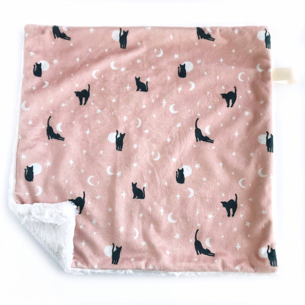 Black Cats on Blush Pink - Lovey