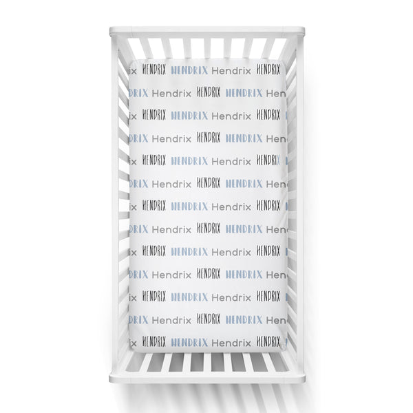 Personalized Name Crib Sheet- MULTI FONT REPEAT