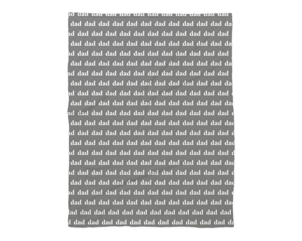 Family Name Minky Blanket - Solid Background Name Repeat *Single Layer