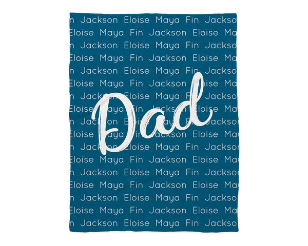 Family Name Minky Blanket - Solid Background *Single Layer