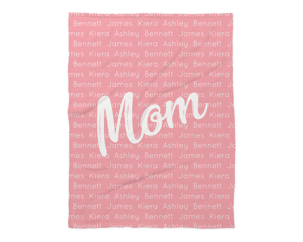 Family Name Minky Blanket - Solid Background *2 Layer