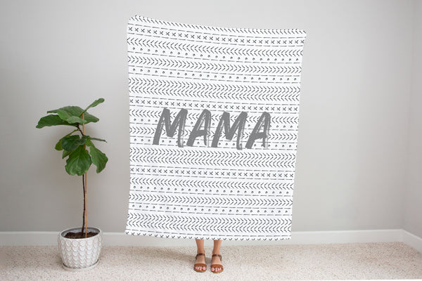 Family Name Minky Blanket - Mudcloth *Single Layer