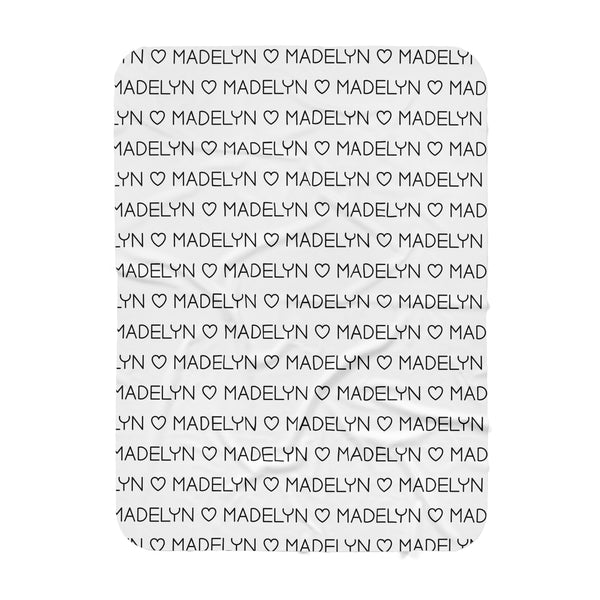 "MADELYN" Personalized Blanket -Hearts Collection - Dotboxed