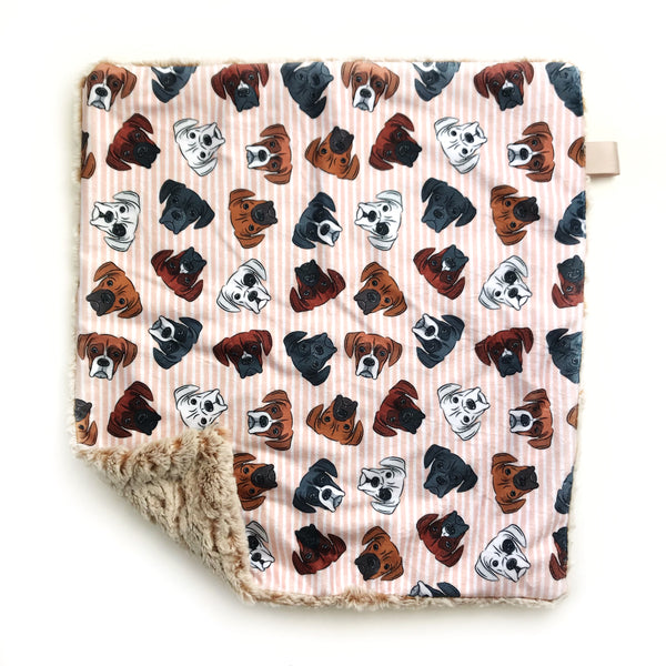 Lovey Blanket - Boxter Stripes Light Pink