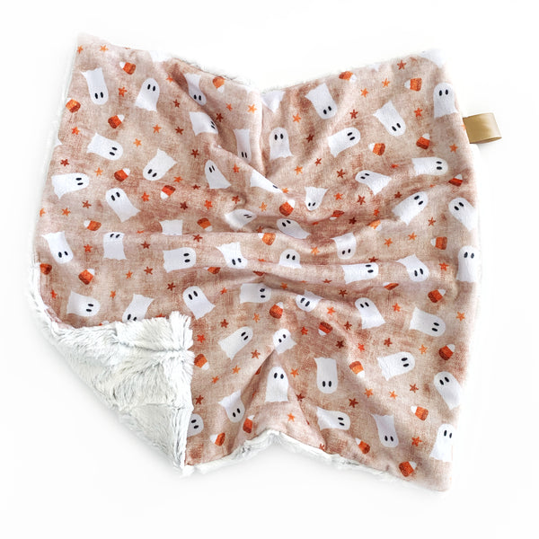 Lovey Blanket - Ghosts & Candy Corn on Vintage