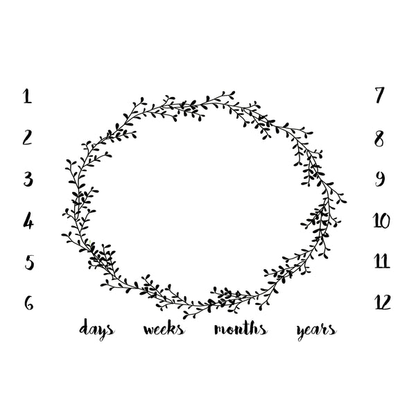 ANNIVERSARY BLANKET - WREATH BLACK - Dotboxed