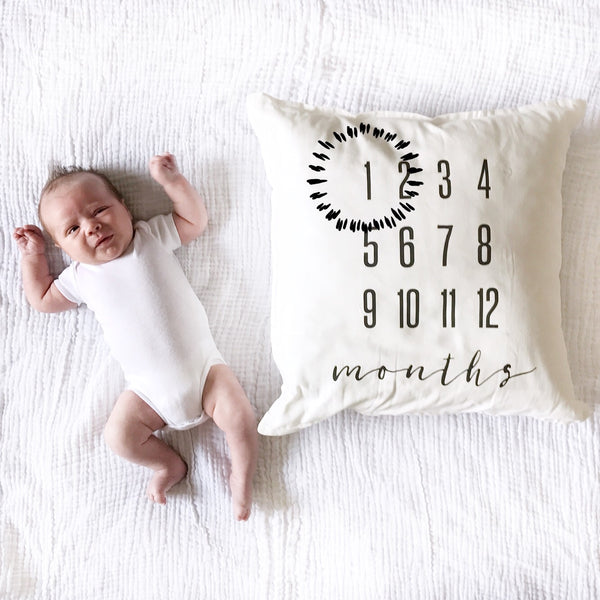 MILESTONE PILLOW ONE OF A KIND - MONTHS - Dotboxed