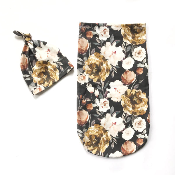 Newborn Sac Set - MIDNIGHT PEONY - Dotboxed