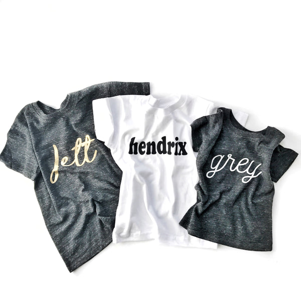 Personalized Name Shirt - DARK GREY - Dotboxed