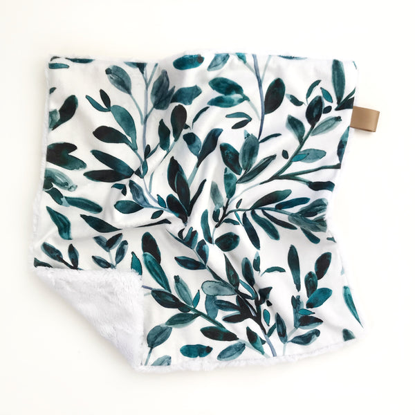 Lovey Blanket - Deep Jade Sprigs