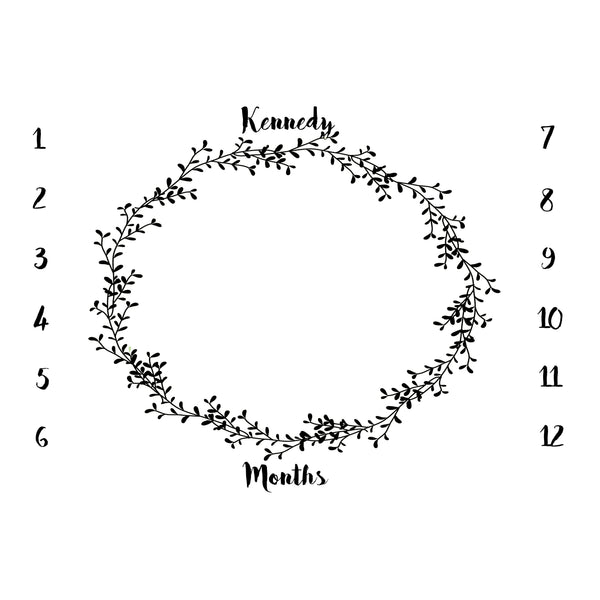 ANNIVERSARY BLANKET - WREATH BLACK - Dotboxed