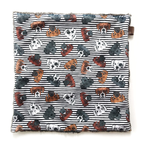 Lovey Blanket - Boxer Dog Stripes* smaller - Dotboxed