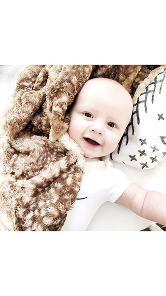 Minky Blanket - Aztec Off White - Dotboxed
