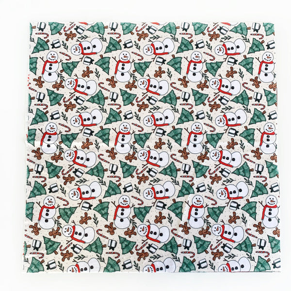 Lovey Blanket - Sketchy Classic Christmas Snowmen
