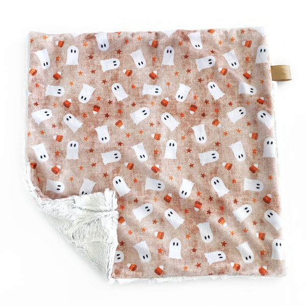 Lovey Blanket - Ghosts & Candy Corn on Vintage