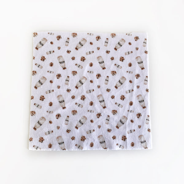 Mini Lovey or Mini Crinkle Blanket - Milk and Cookies