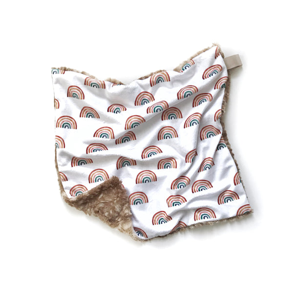 Lovey Blanket - Neutral Rainbows