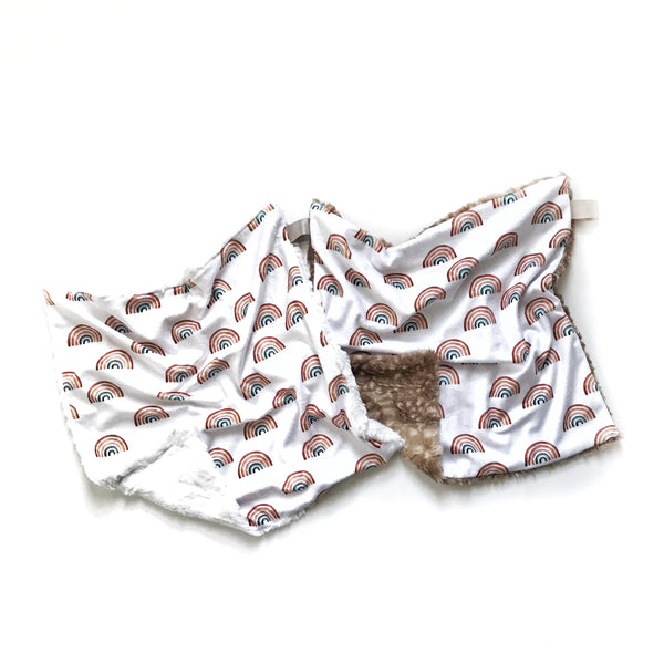 Lovey Blanket - Neutral Rainbows smaller - Dotboxed