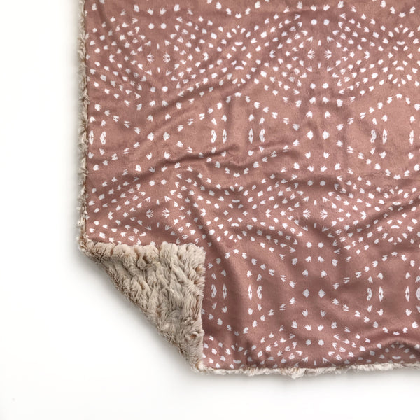 Lovey Blanket - Dark Blush Boho Tile