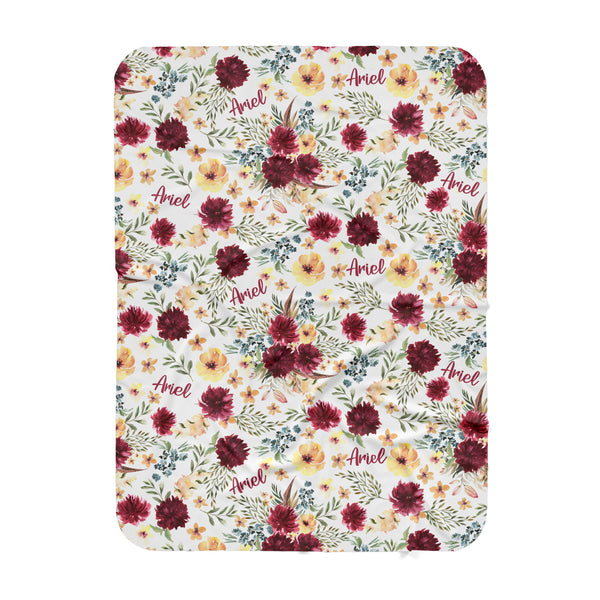 Personalized Name Blanket - AUTUMN FLORAL - Dotboxed