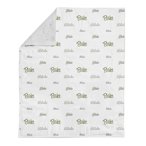 Personalized Name Minky Blanket - BLAKE font Style