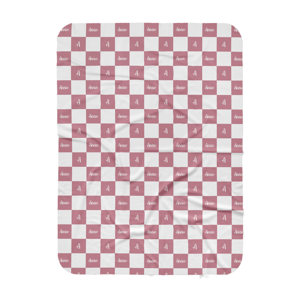 Girls Checkered blanket with Name