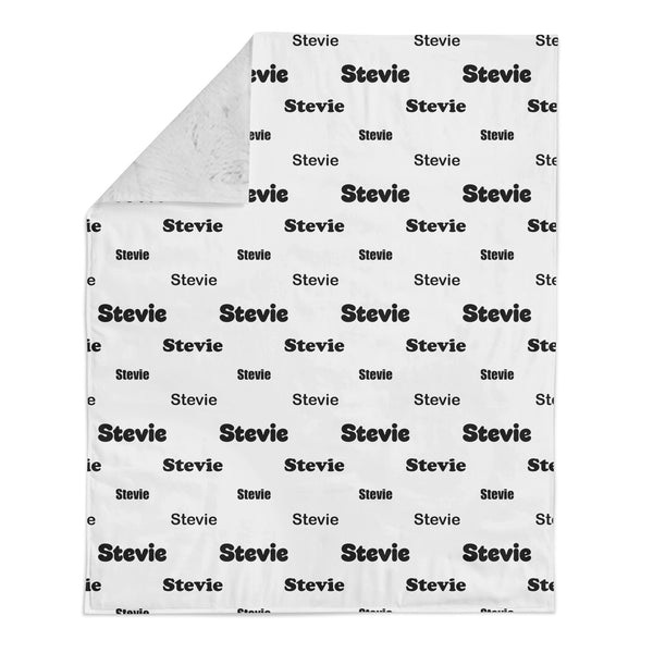 Personalized Name Minky Blanket - STEVIE font Style