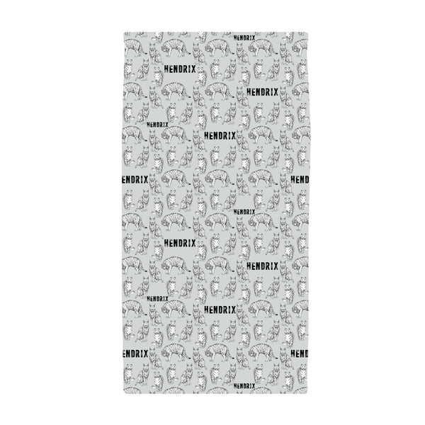 Personalized Name - Beach Towel with Large Centered Name - Dotboxed