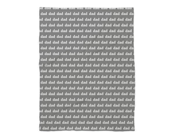 Family Name Minky Blanket - Solid Background Name Repeat *2 Layer
