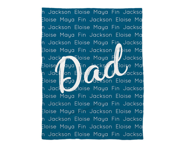 Family Name Minky Blanket - Solid Background *2 Layer