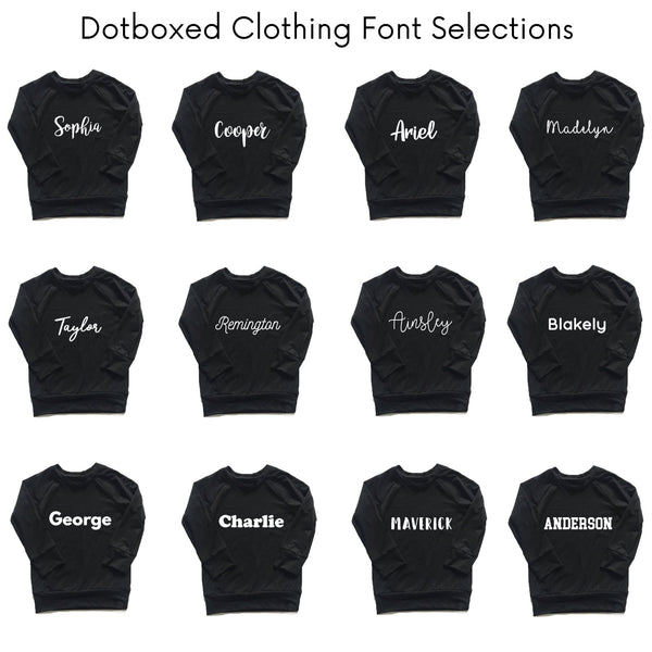 Personalized Name Bodysuit - BLACK - Dotboxed