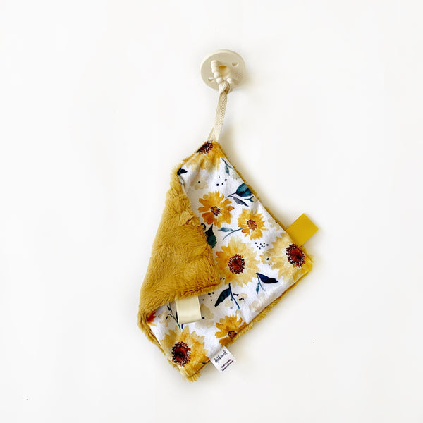 Pacifier Lovey - Sunflowers on Cream