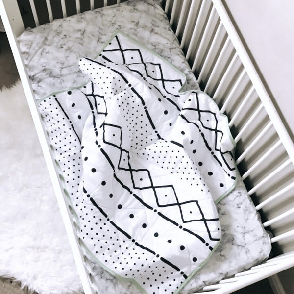 CRIB SHEET / CHANGE PAD COVER - MARBLE - Dotboxed