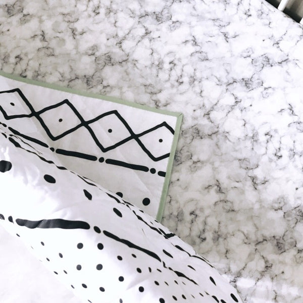 CRIB SHEET / CHANGE PAD COVER - MARBLE - Dotboxed