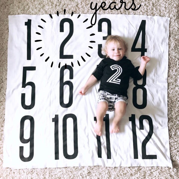 ANNIVERSARY BLANKET - BIG + BOLD NUMBERS - Dotboxed