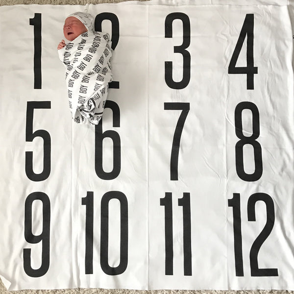 Copy of ANNIVERSARY BLANKET - BIG + BOLD NUMBERS - Dotboxed