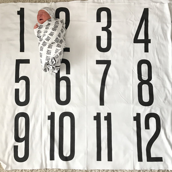 ANNIVERSARY BLANKET - BIG + BOLD NUMBERS - Dotboxed