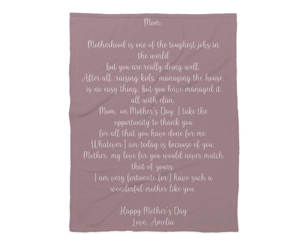 Letter to...   *Single Layer Minky Blanket