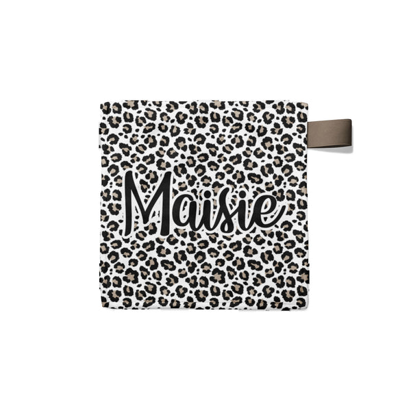 Personalized Name Lovey Blanket -  Leopard