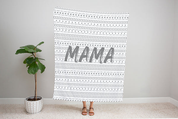 Family Name Minky Blanket - Mudcloth  *2 Layer