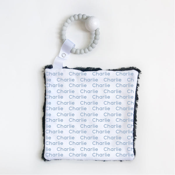 Personalized Name Attached Lovey Blanket - NAME REPEAT - Dotboxed