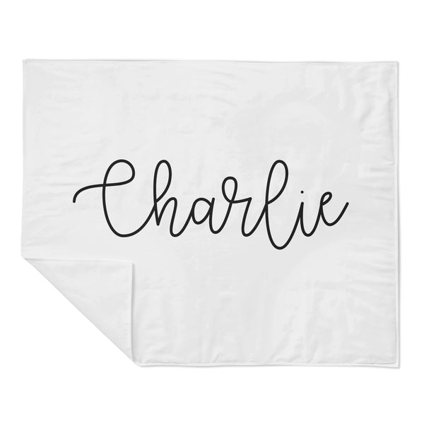 Personalized Name Minky Blanket - LARGE CENTERED NAME