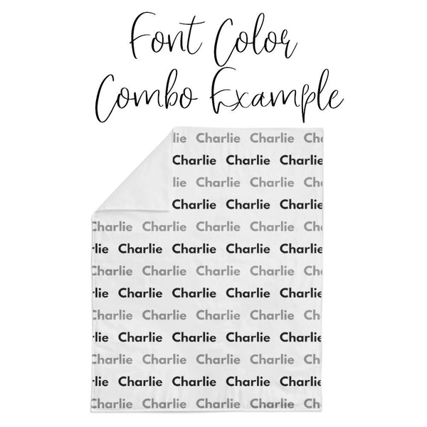Personalized Name Crib Sheet-  BLUE TRUCKS - Dotboxed