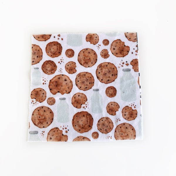 Mini Lovey or Mini Crinkle Blanket - Milk and Cookies Large