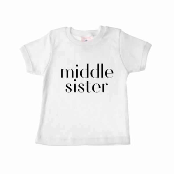 Sibling Shirts MIDDLE SISTER - Dotboxed