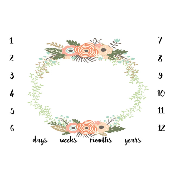 ANNIVERSARY BLANKET - FLORAL WREATH 1 - Dotboxed