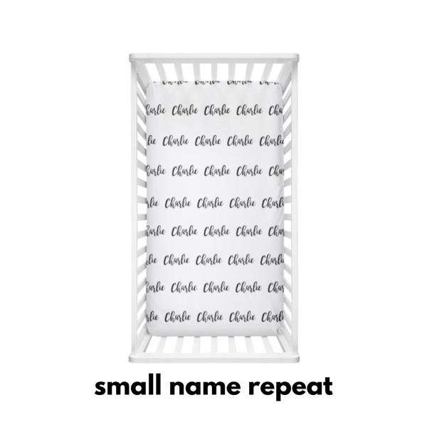 Small Name Repeat - Personalized Name Bedding - Dotboxed