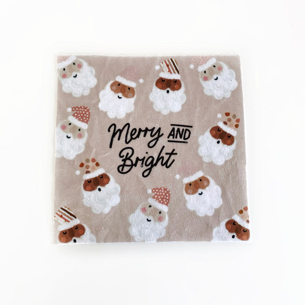 Mini Lovey or Mini Crinkle Blanket - Merry and Bright Santa’s