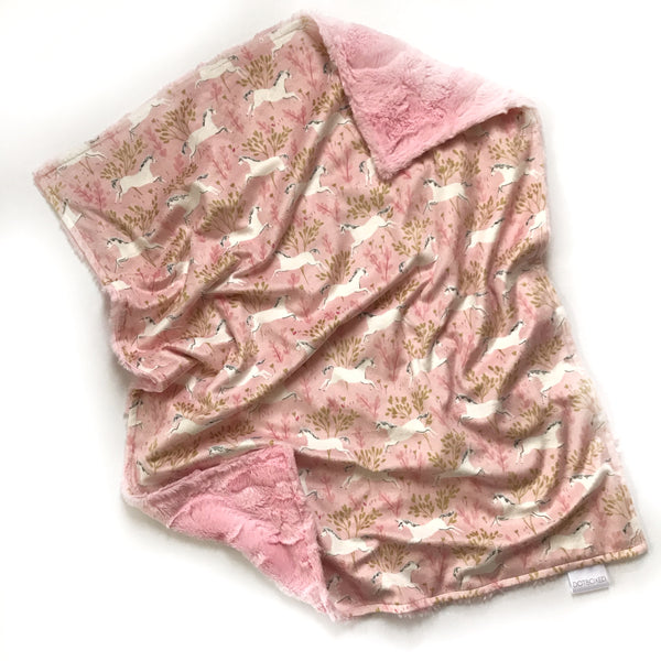 Minky Blanket - Magical Unicorn Forest - Dotboxed