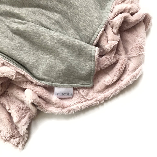 Blanket - Grey and Rosewater - Dotboxed